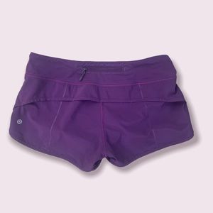 Lululemon Speed Short Darkest Magenta Plum 6 *flaw